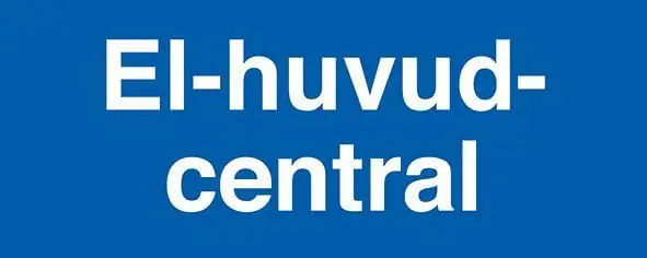 Löytö Merkintäkilpi - El-huvudcentral 🙂