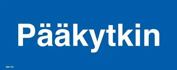 Lähetetään Heti Merkintäkilpi - Pääkytkin 🙂