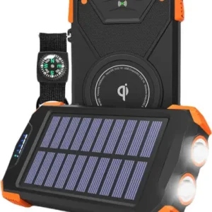 Halpa Hinta Varavirtalähde aurinkopaneelilla ja langattomalla latauksella 10000 mAh, Blavor Solar 🙂