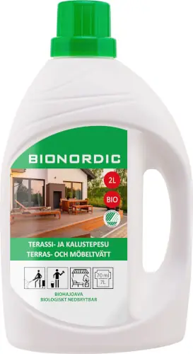 Terassin ja kalusteiden pesuaine, 2 l, Bionordic 🙂 Päivän Tarjous