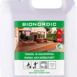 Alennettu Hinta Terassin ja kalusteiden pesuaine, 4 l, Bionordic 🙂