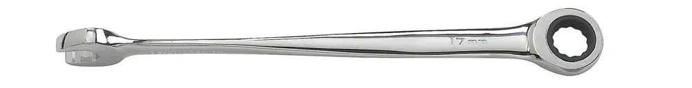 Pitkä, taivutettu räikkälenkkiavain X-Beam Räikkälenkkiavain 17 mm - pituus 275 mm, GearWrench 🙂 Bestseller