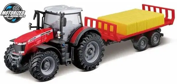 Lelu Massey Ferguson 87405 traktori ja paalikärry (1 64), Bburago 🙂 Osta Tänään