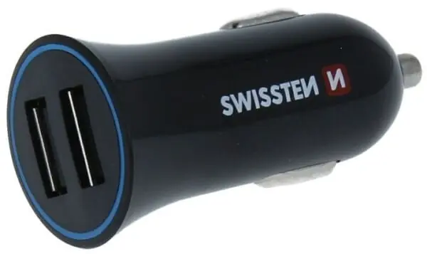 USB-autolaturi 2 x USB + lighting kaapeli, Swissten 🙂 Eniten Myyty