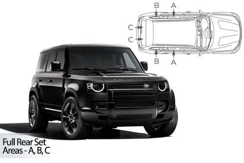 Häikäisysuojasarja Land Rover Defender (2020➟), Car Shades 🙂 Sertifioitu