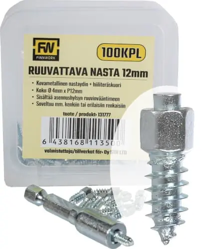 Viikonlopputarjous Jäänasta 12 x 4 mm, 100 kpl (mopo, trukki, motocross), Finnwork 🙂