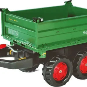 Uusi Kokoelma Mega kippiperävaunu polkutraktoriin vihreä, Rolly Toys 🙂