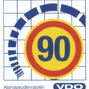 Heti Saatavilla Nopeudenrajoitin 90 km/h tarra, VDO 🙂