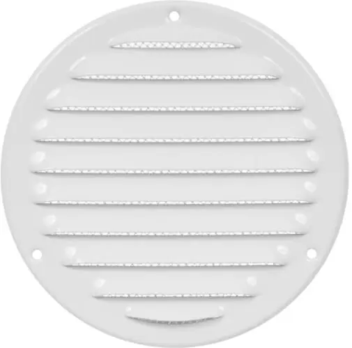 Ilmanvaihdon suojaritilä valkoinen 125 mm, Europlast 🙂 Tukkuhinta