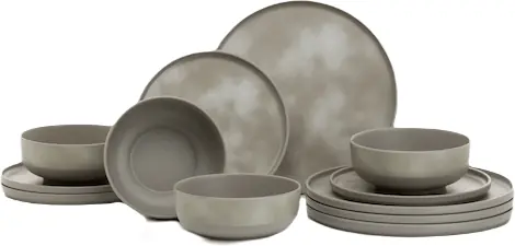 Bestseller Melamiiniastiasto Pebble Sky, 12 osaa, Flamefield đ