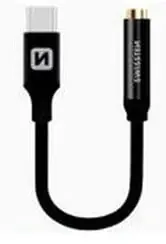 USB-C ➟ 3.5 mm Jack naaras adapteri johto 15 cm, Swissten 🙂 Älä Missaa