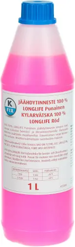 Vain Tänään Jäähdytinneste punainen, 1 l, K-fix 🙂
