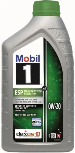 Kausialennus Moottoriöljy ESP X2 0W-20, 1 l, Mobil 🙂