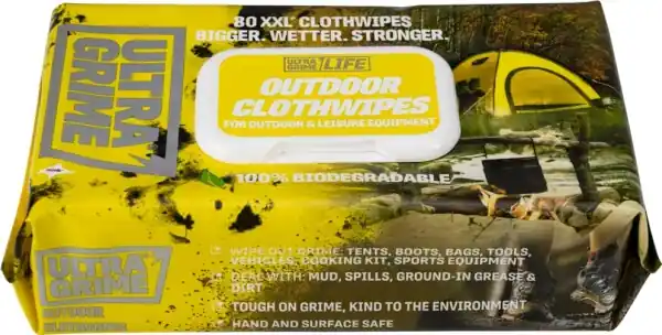 Puhdistusliina Outdoor Clothwipes 80 kpl, Ultra Grime đ Pakollinen (Must-Have)