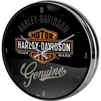 Seinäkello Harley-Davidson Genuine 31 cm, Nostalgic Art 🙂 Ajankohtainen