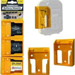 Viikonlopputarjous Akkupidike DeWalt XR 20 V akuille, 6 kpl, Stealth Mounts 🙂