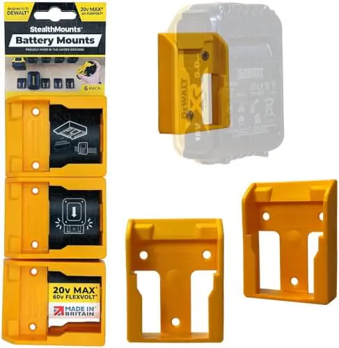 Viikonlopputarjous Akkupidike DeWalt XR 20 V akuille, 6 kpl, Stealth Mounts đ