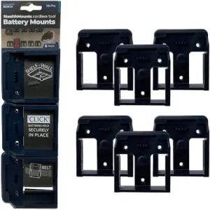 Akkupidike Bosch 18 V akuille, 6 kpl, Stealth Mounts 🙂 Alennettu Hinta