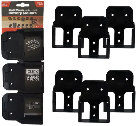 Akkupidike AEG ja Rdgid 18 V, 6 kpl, Stealth Mounts đ Tilaa Heti