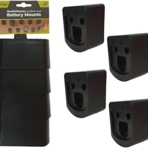 Vain Rajoitetun Ajan Akkupidike Ryobi ONE+ akuille, 4 kpl, Stealth Mounts 🙂