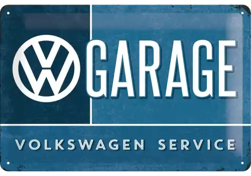 Peltikyltti VW Garage 20 x 30 cm, Nostalgic Art 🙂 Viimeinen Mahdollisuus