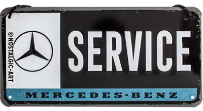 Peltikyltti Mercedes-Benz Service 10 x 20 cm, Nostalgic Art đ Osta Verkossa