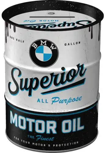 Säästölipas tynnyri BMW Superior Motor Oil, Nostalgic Art 🙂 Pikatoimitus