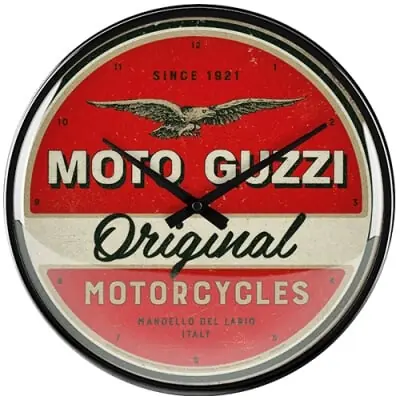 Seinäkello Moto Guzzi 31 cm, Nostalgic Art 🙂 Paras Hinta