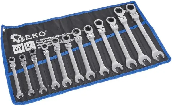 Asiakkaiden Suosikki Räikkälenkkisarja nivelletty 8-19 mm, 12-osaa, Geko 🙂