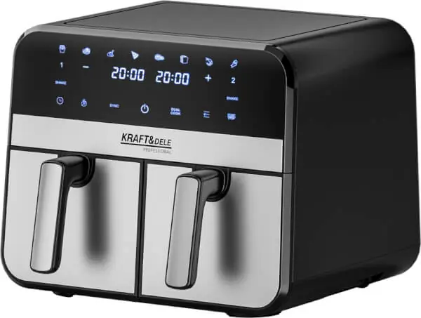 Asiakkaiden Suosikki Airfryer 9 l kahdella korilla, Kraft & Dele đ