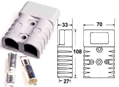 Trukkipistoke 70 mm² /350 A, harmaa 🙂 Bestseller