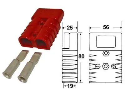 Trukkipistoke 35 mm² /175 A, punainen 🙂 Uusi Malli