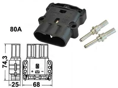 Euro-connector 16 mm² /80 A, uros 🙂 Pakollinen (Must-Have)