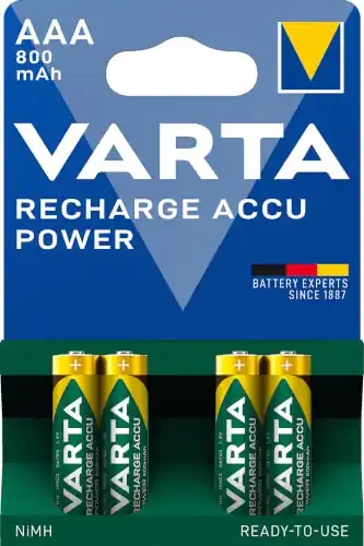 Ladattava paristo AAA 800 mAh 4 kpl, Varta 🙂 Rajoitettu Tarjous