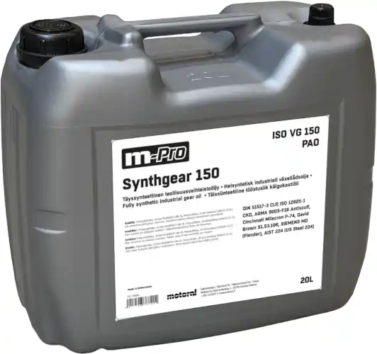 Teollisuusvaihteistoöljy Synthgear VG 150, 20 l, M-Pro 🙂 Viikonlopputarjous