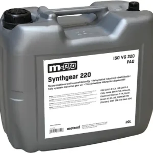 Asiakkaiden Suosikki Teollisuusvaihteistoöljy Synthgear VG 220, 20 l, M-Pro 🙂