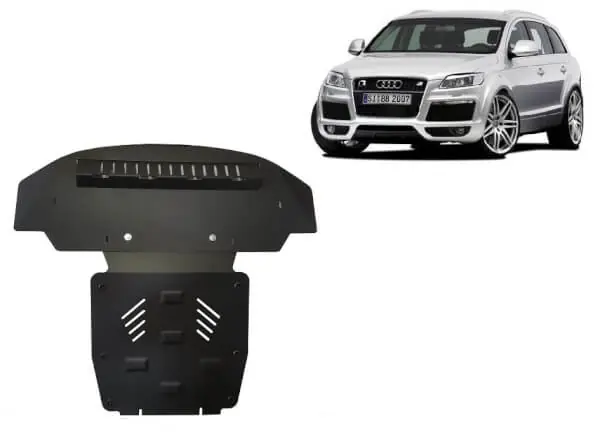 Pohjapanssari Audi Q7 (2006-2015), moottori, etupuskuri, terästä 🙂 Asiakkaiden Suosikki