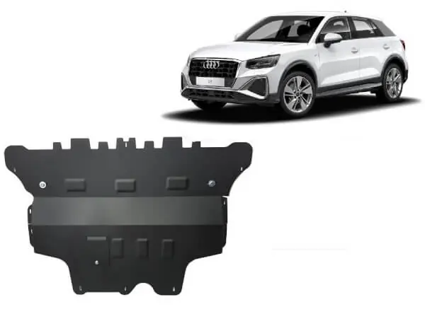Älä Missaa Pohjapanssari Audi Q2 (2021➟), moottori, vaihdelaatikko, jäähdytin, etupuskuri, terästä 🙂