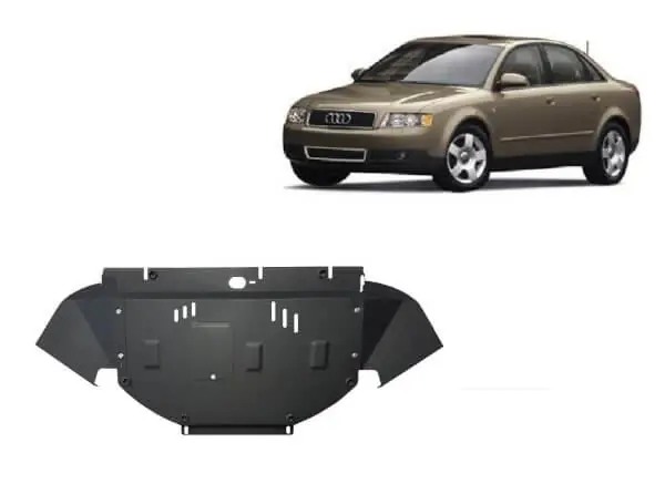 Pohjapanssari Audi A4 (2000-2005), moottori, jäähdytin, etupuskuri, terästä 🙂 Halpa Hinta