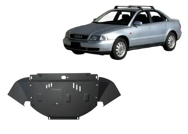 Tarjous Pohjapanssari Audi A4 (1995-2000), moottori, jäähdytin, etupuskuri, terästä 🙂
