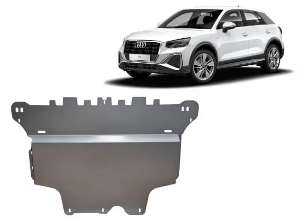 Asiakkaiden Suosikki Pohjapanssari Audi Q2 (2021➟), moottori, vaihdelaatikko, jäähdytin, etupuskuri, alumiinia 🙂