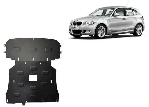 Pohjapanssari BMW 1-Sarja E81/E87/E82 (2004-2011), moottori, vaihdelaatikko, jäähdytin, etupuskuri, terästä 🙂 Aito