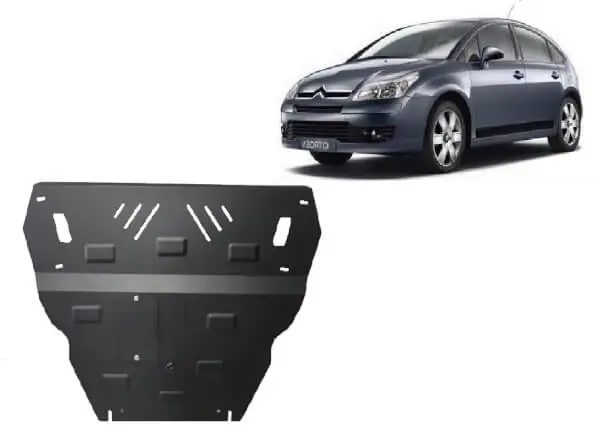 Turvallinen Maksu Pohjapanssari Citroën C4 (2004-2008), moottori, vaihdelaatikko, jäähdytin, terästä 🙂