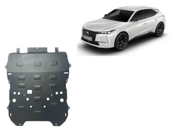 Kausialennus Pohjapanssari Citroën DS4 (2021➟), moottori, vaihdelaatikko, jäähdytin, etupuskuri, terästä 🙂