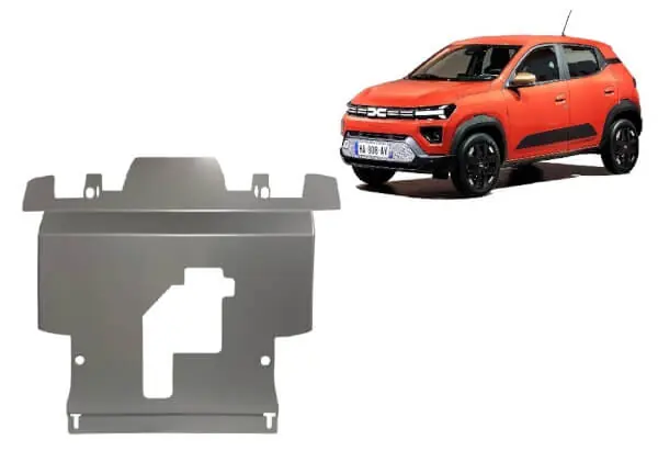 Pohjapanssari Dacia Spring (2024➟), moottori, vaihdelaatikko, jäähdytin, alumiinia 🙂 Alkuperäinen