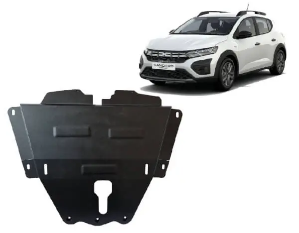 Pohjapanssari Dacia Sandero (2021➟), moottori, vaihdelaatikko, terästä 🙂 Turvallinen Maksu