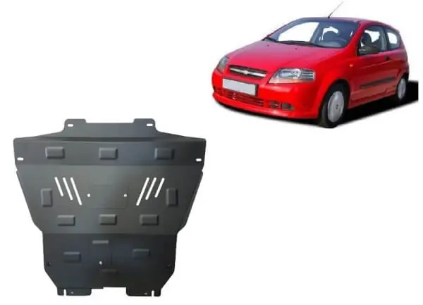 Tarjous Pohjapanssari Chevrolet Kalos (2004-2008), moottori, vaihdelaatikko, jäähdytin, etupuskuri, terästä 🙂