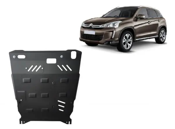 Suoraan Valmistajalta Pohjapanssari Citroën C4 Aircross (2012-2017), moottori, vaihdelaatikko, jäähdytin, terästä 🙂