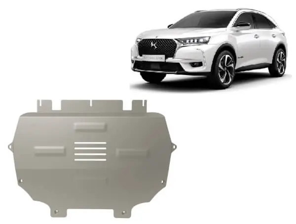 Rajoitettu Tarjous Pohjapanssari Citroën DS7 Crossback (2017➟), moottori, vaihdelaatikko, jäähdytin, etupuskuri, alumiinia 🙂