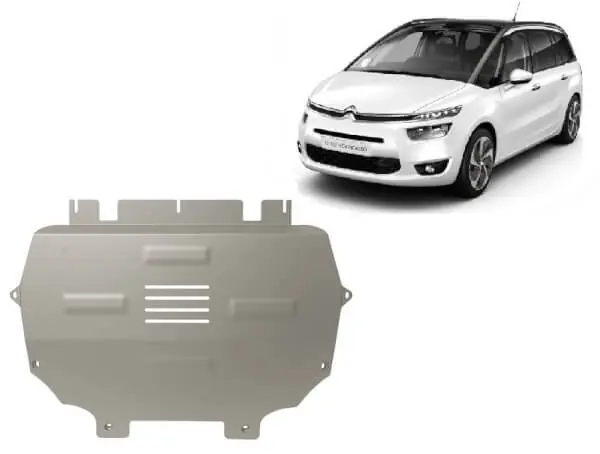 Lähetetään Heti Pohjapanssari Citroën Picasso (2013-2018), moottori, vaihdelaatikko, jäähdytin, etupuskuri, alumiinia 🙂